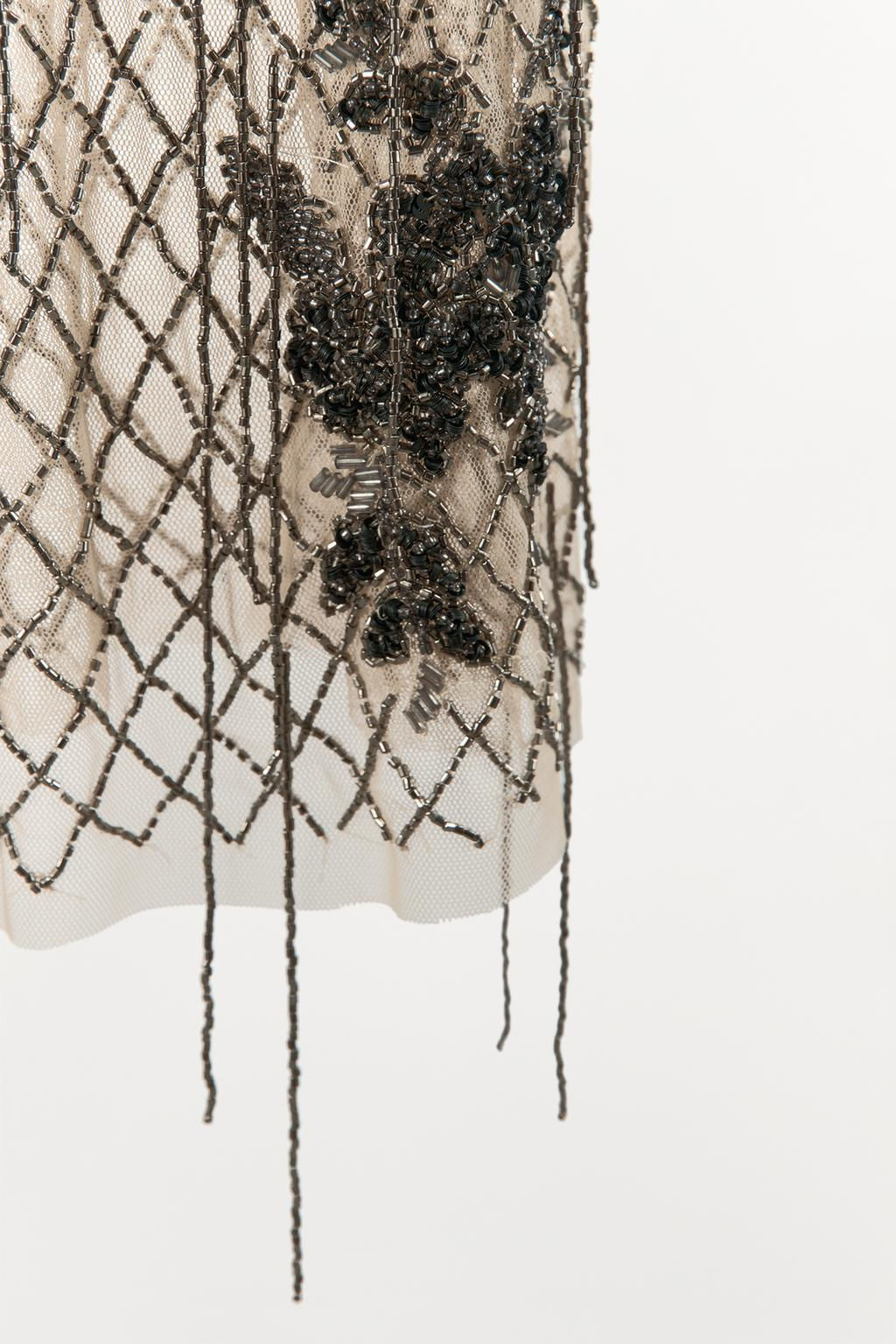 BEADED FRINGE TULLE DRESS - Zara фото 10