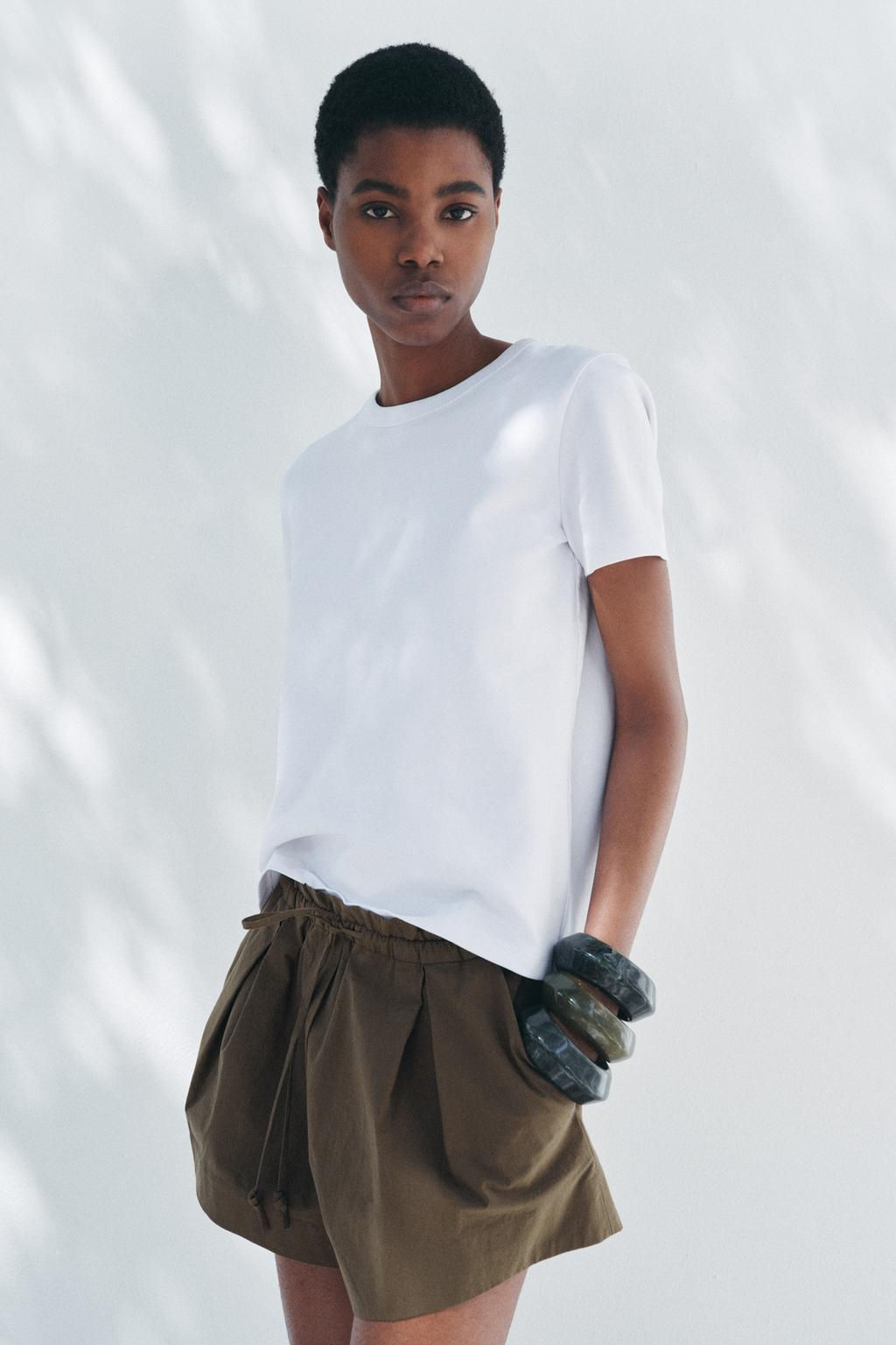 SHORT SLEEVE INTERLOCK T-SHIRT - Zara фото 18