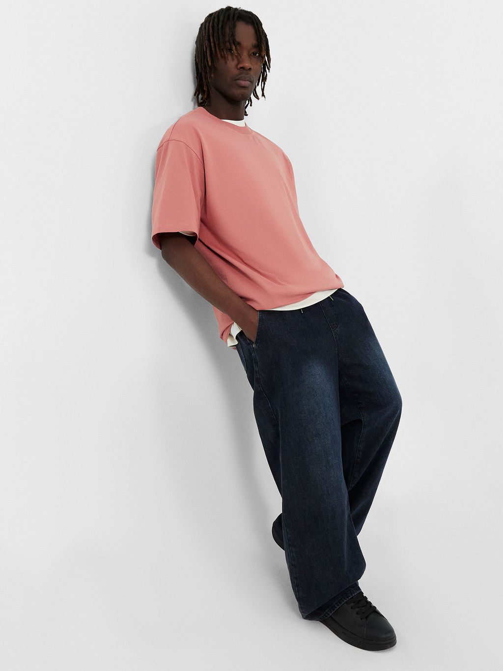 Футболка мужская розовая оверсайз св.терракотовый 111846