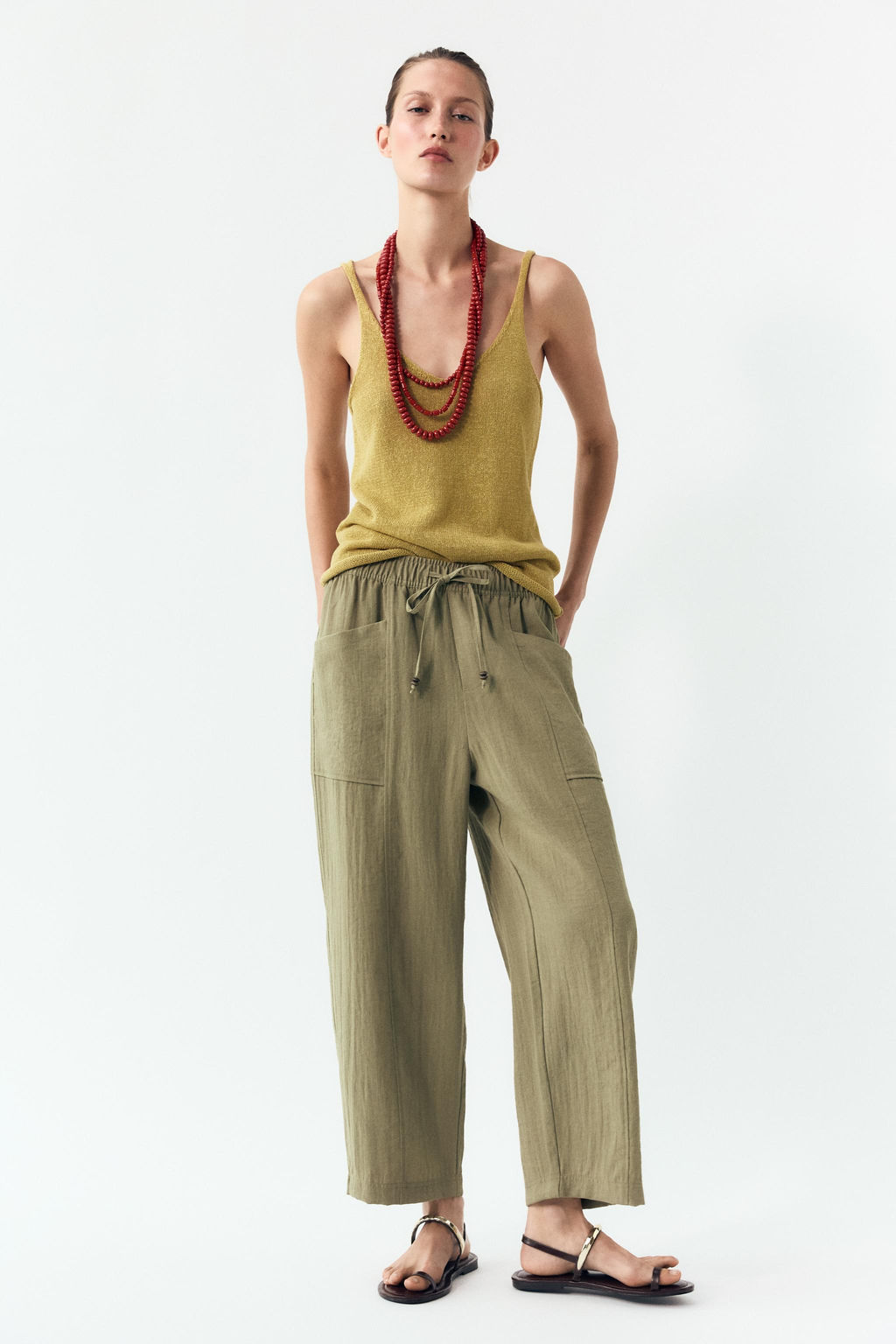 RUSTIC TROUSERS WITH ELASTIC WAIST - Zara фото 16