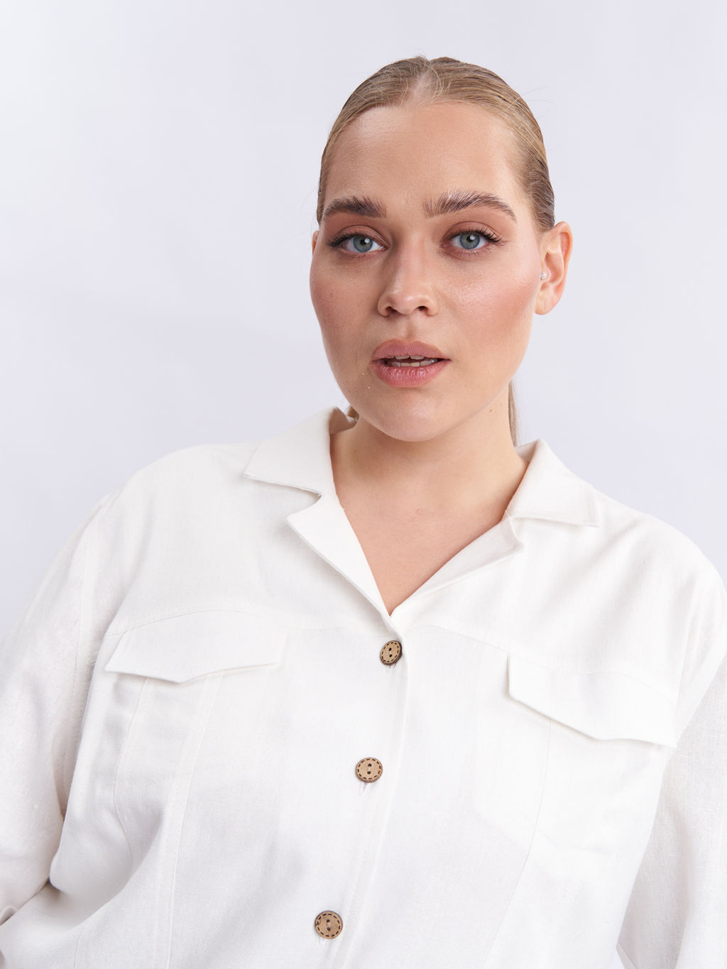 Рубашка льняная BL59152WHT04 - Артесса фото 3