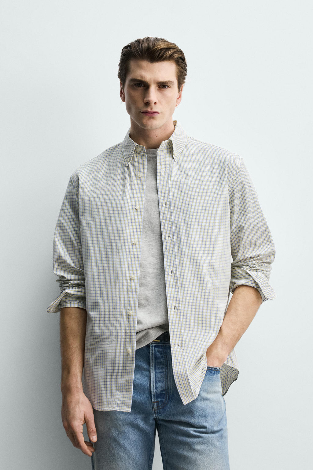 CAMISA REGULAR FIT ALGOD?N / Amarillo oscuro - Zara фото 2