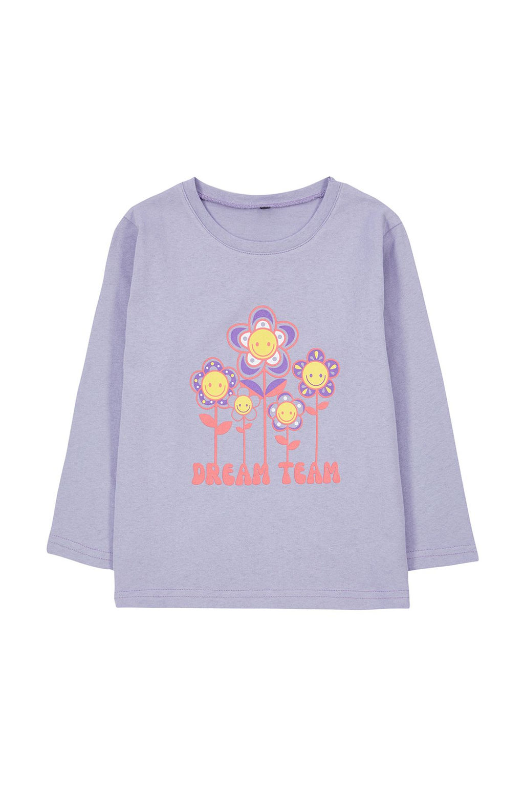 Ekru*001 K?z Cocuk Kalp Desenli Bisiklet Yaka Pamuklu Orme T-Shirt TKDAW25TS00010 - Trendyolmilla фото 4