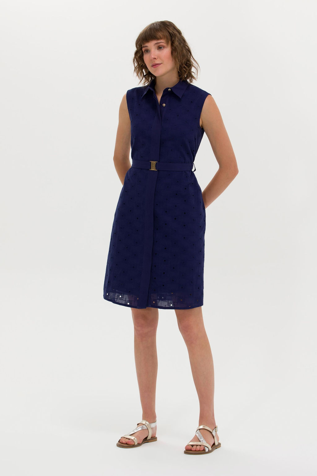 Женское темно-синее плетеное платье - U.s. polo assn фото 18