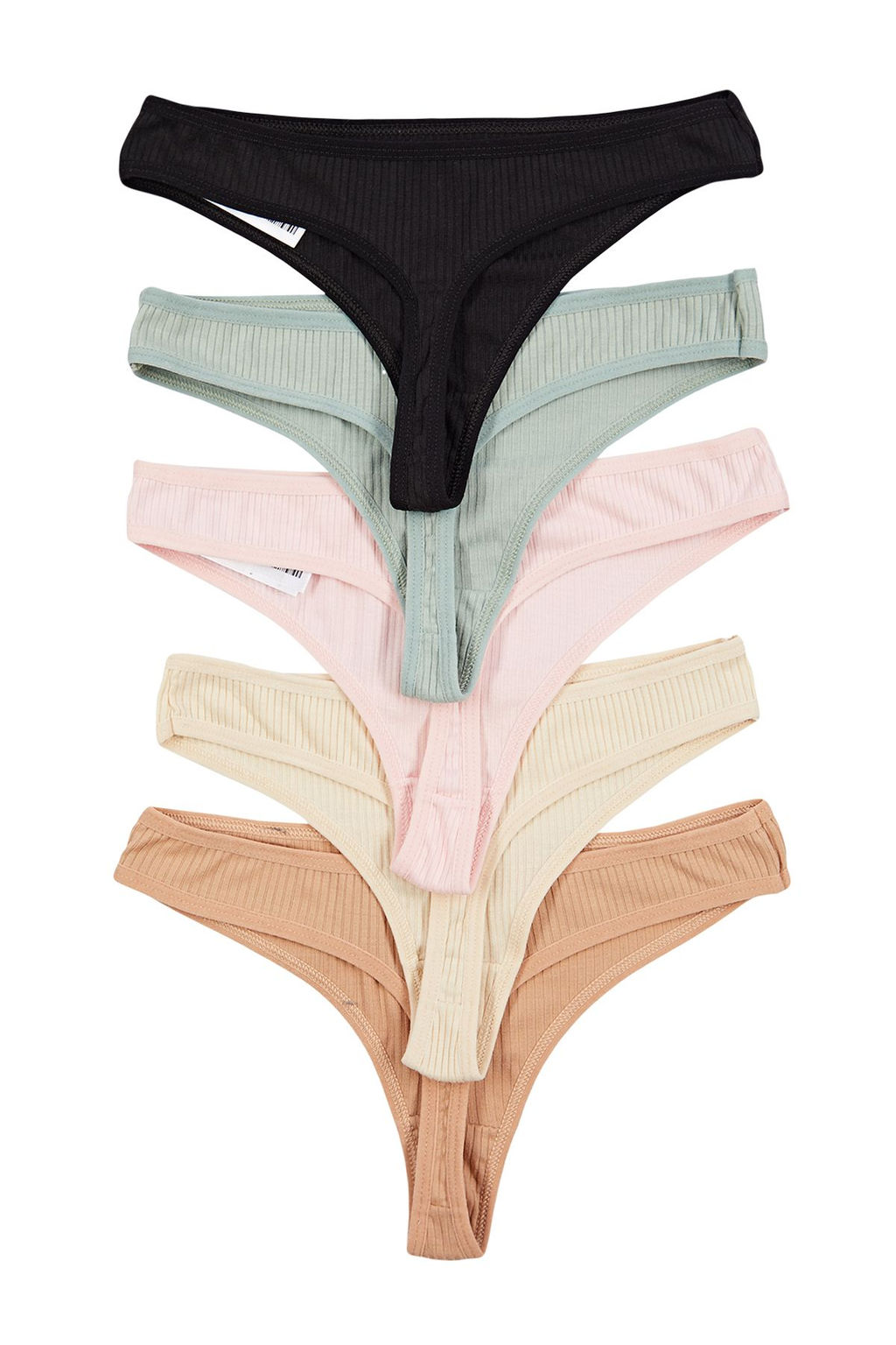 TRENDYOLMILLA Cok Renkli 5li Paket Fitilli Tanga Orme Kulot THMSS24KU00045  фото 8