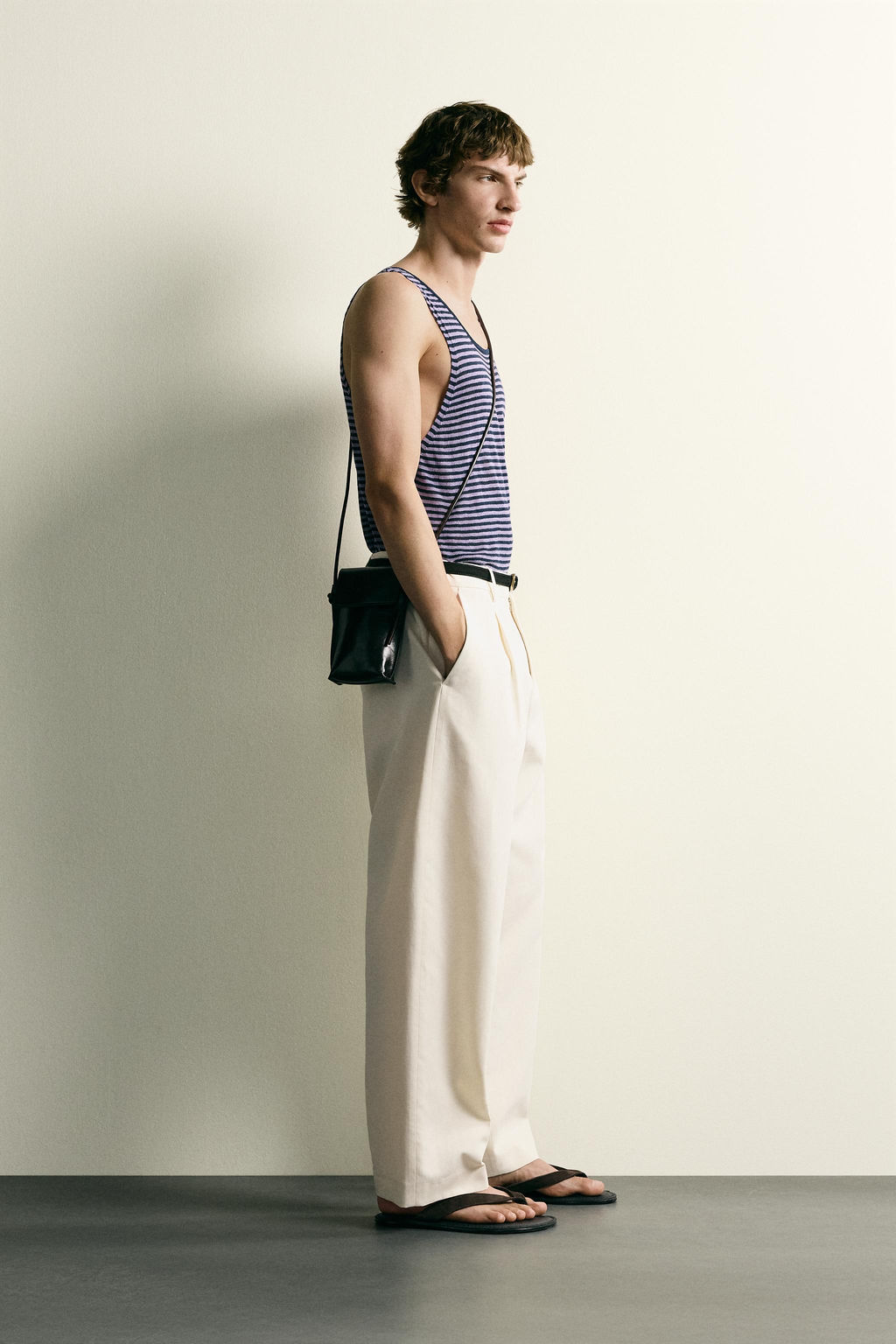 CAMISETA TANK PUNTO JACQUARD RAYAS / Lila - Zara фото 4