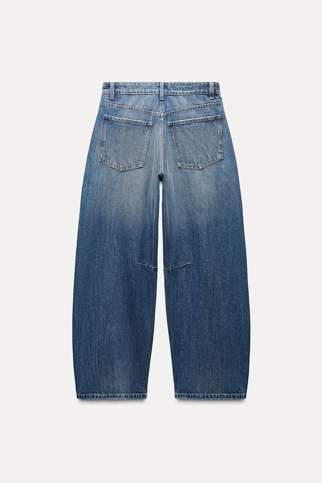 TRF BAGGY BALLOON MID-WAIST JEANS - Zara фото 6