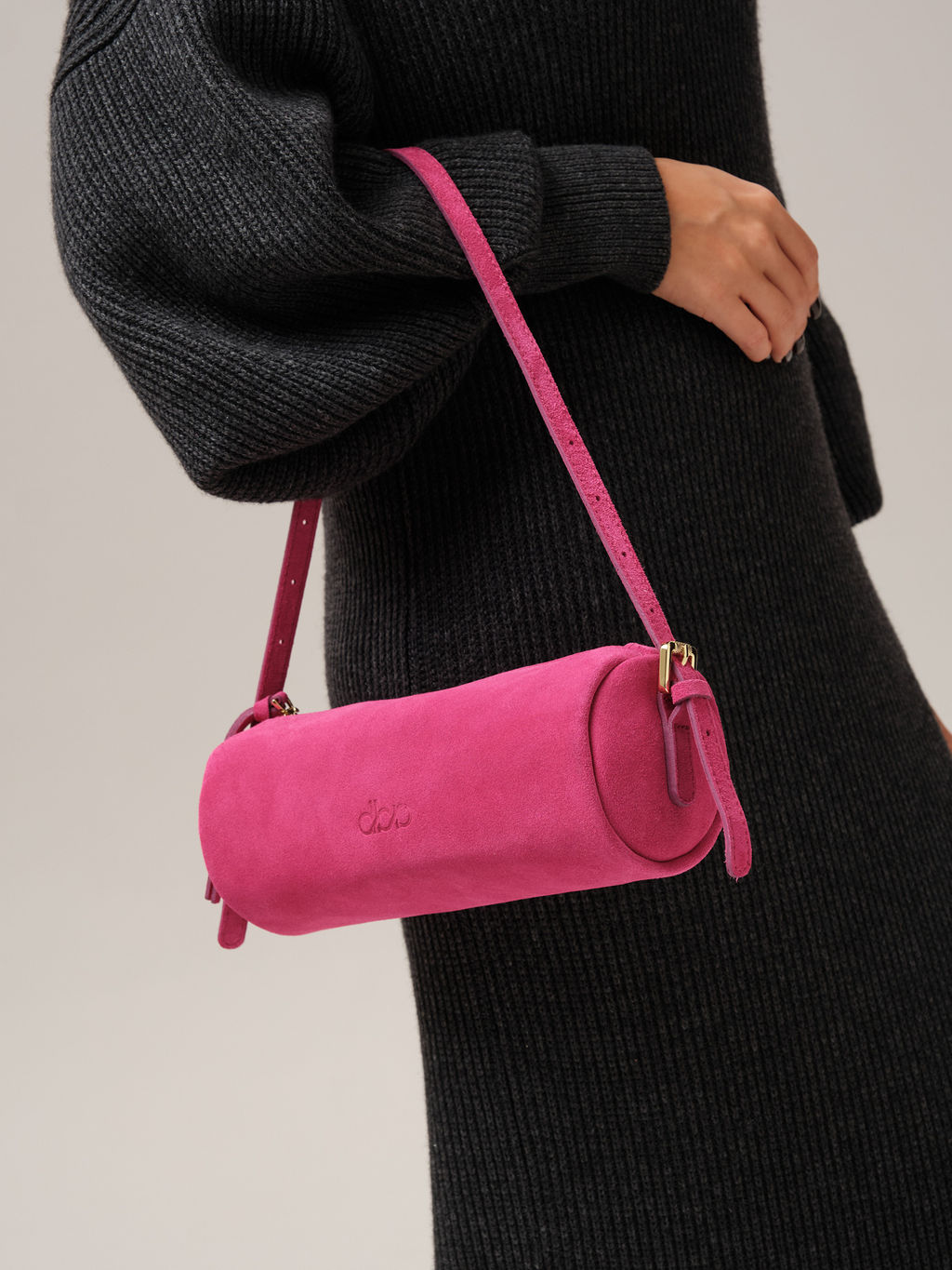 Замшевая сумка Tube DBR 31343 розовый тюльпан фото 5