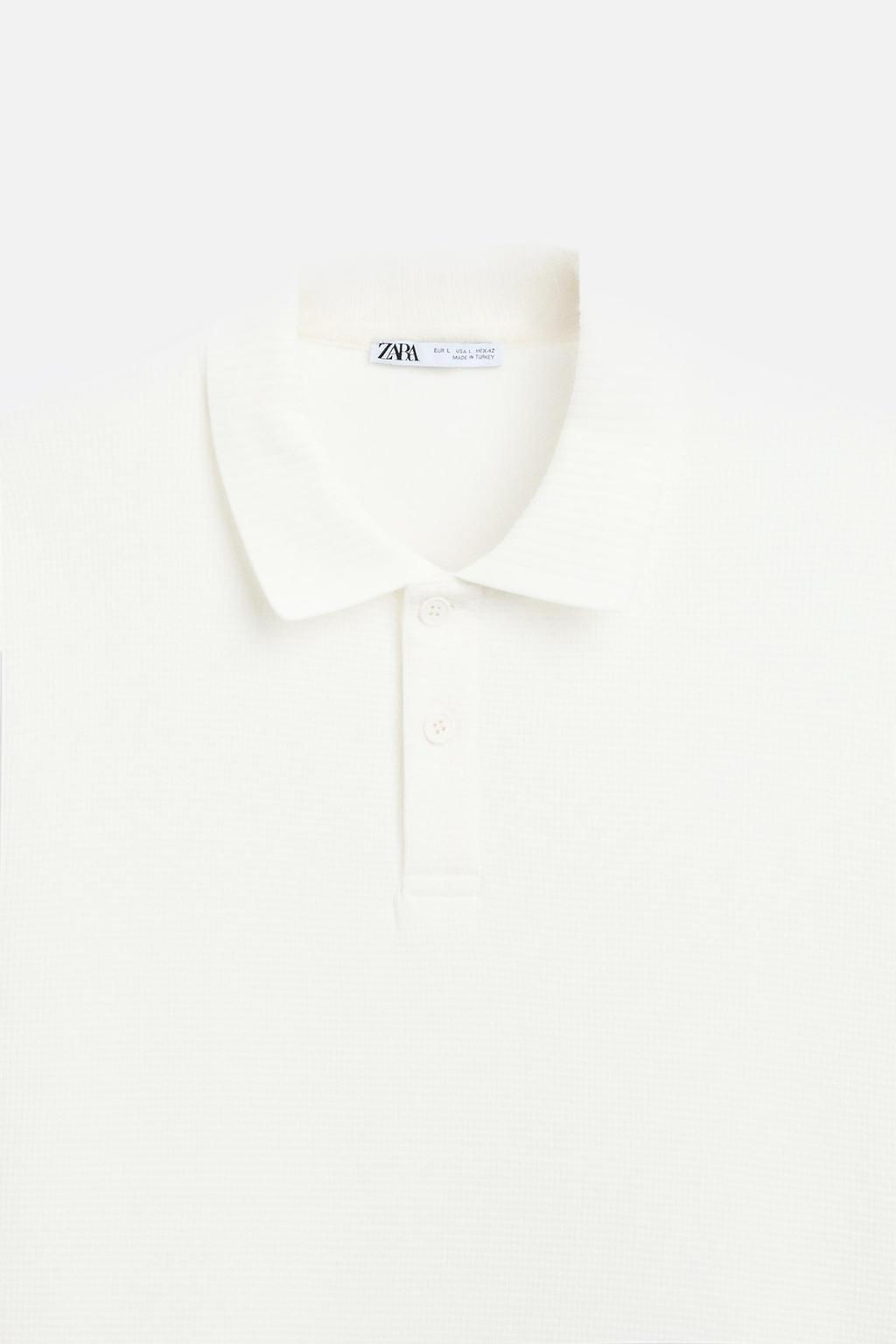 TEXTURED POLO SHIRT - Zara фото 37