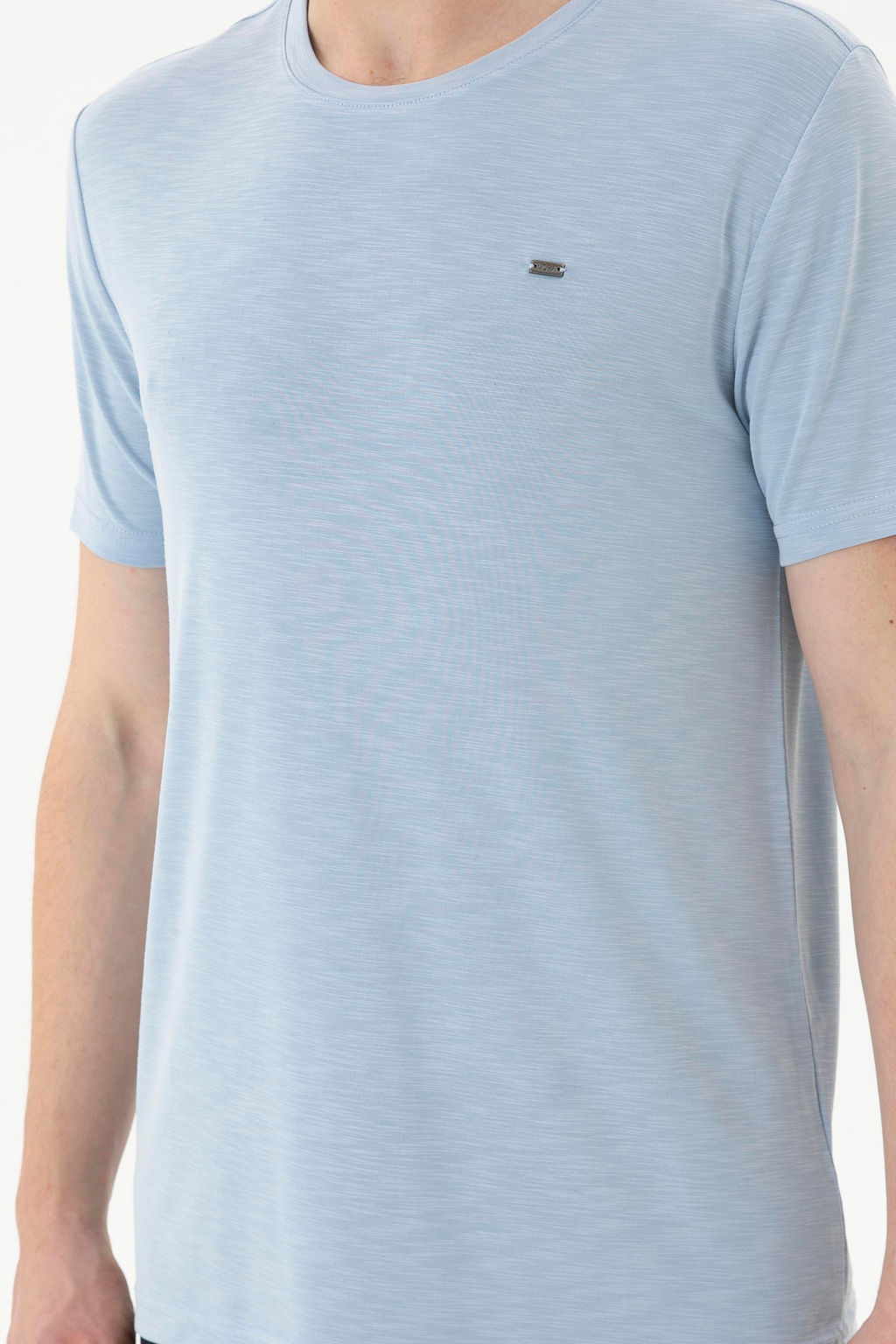 Мужская голубая базовая футболка - U.s. polo assn фото 13