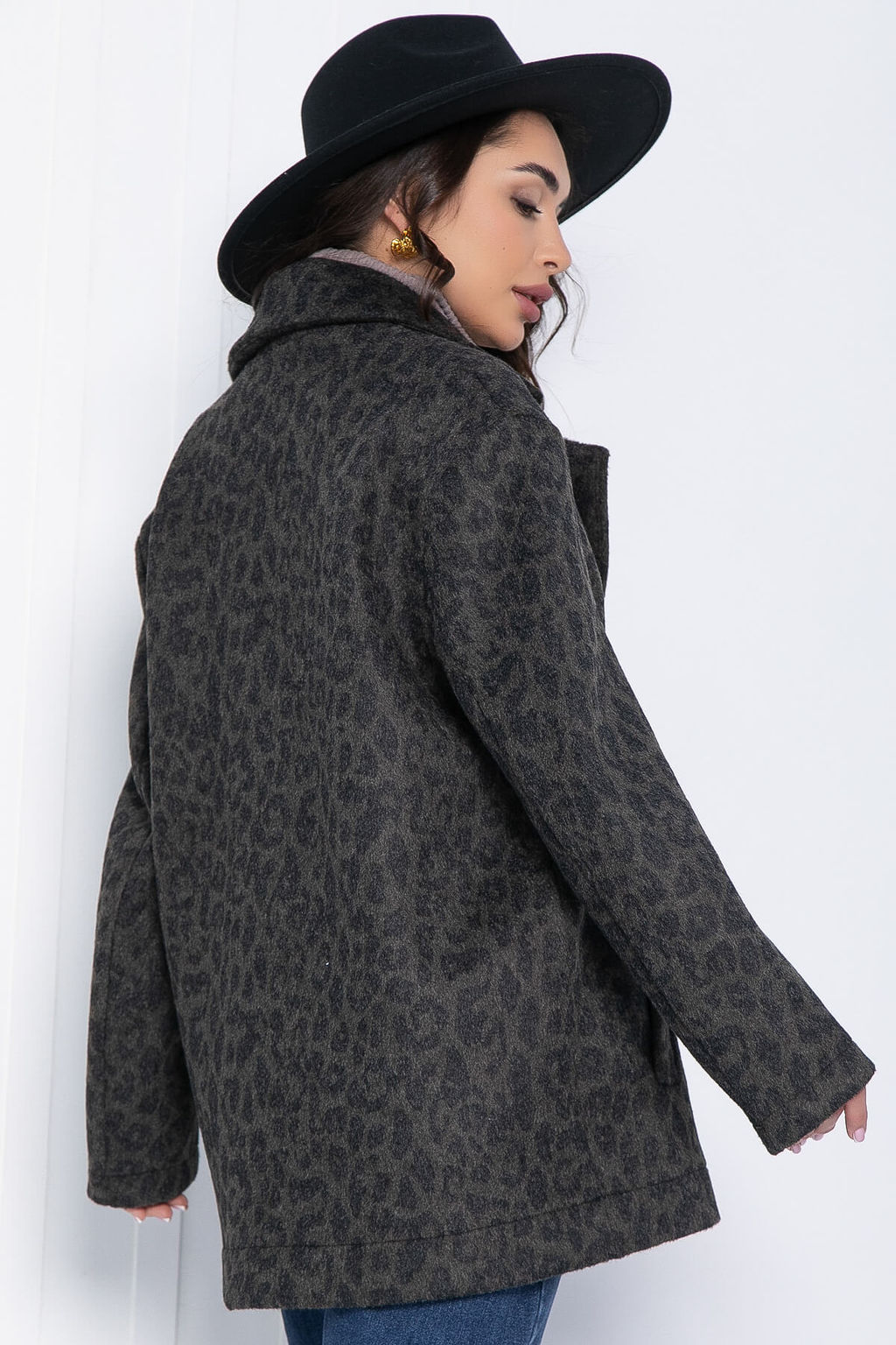 Пальто Я в теме (серый/лео) Б12632-7 - Lt collection фото 2