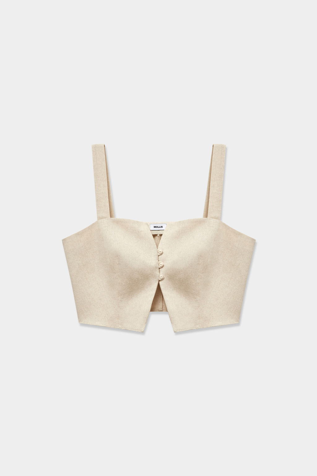 Топ изо льна с фигурным вырезом - Mollis фото 5