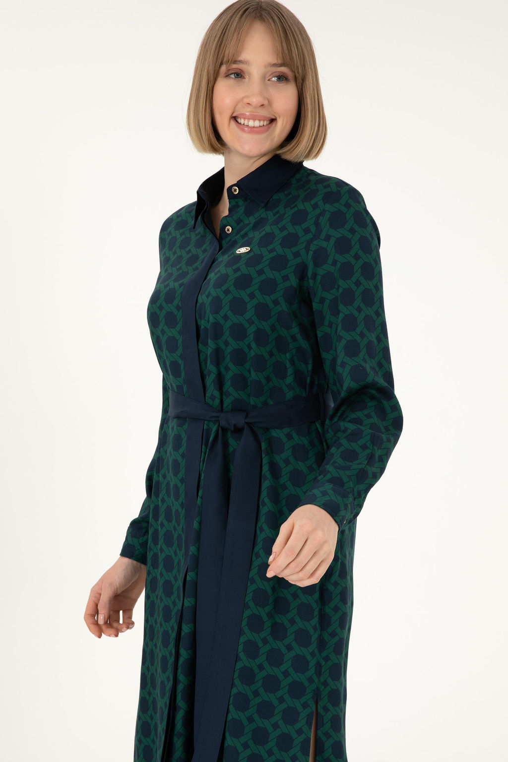 Женское тканое платье цвета индиго Неожиданная скидка в корзине - U.s. polo assn фото 2