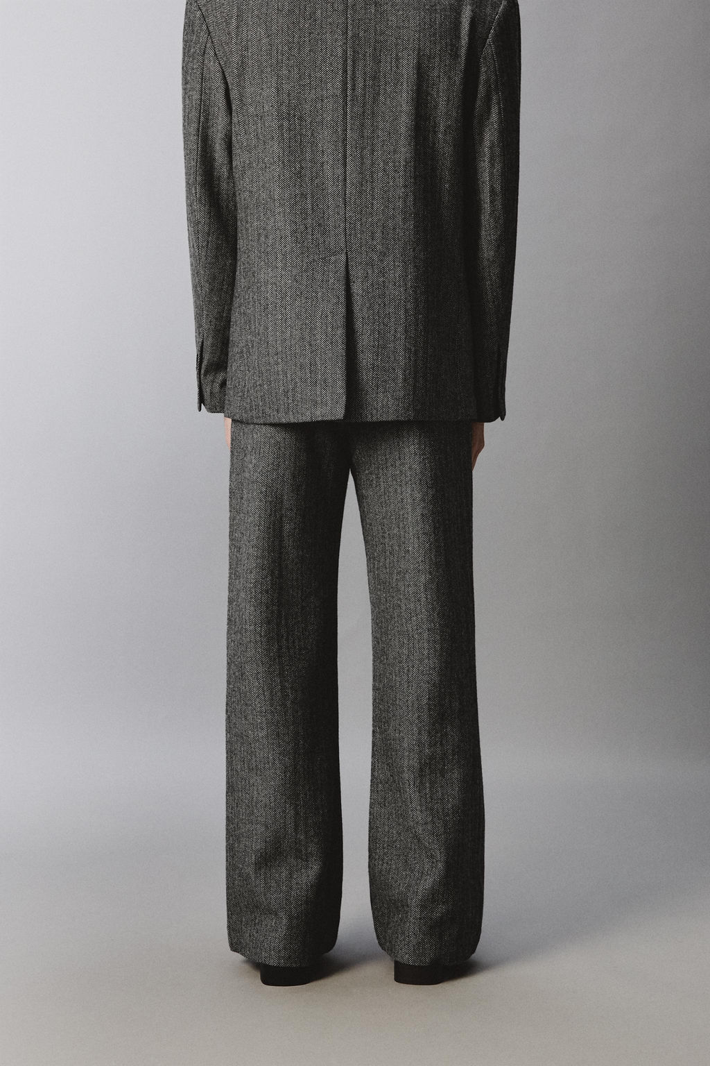 HERRINGBONE TEXTURED SUIT TROUSERS WITH WOOL - Zara фото 13