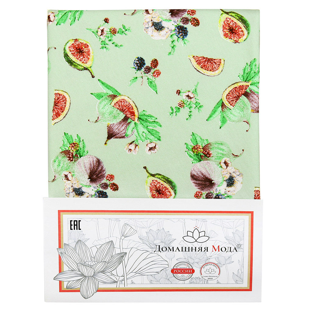 Инжир К Скатерть д146см, диаметр стола до 105см, на 6 персон, хлопок Премиум 186г/м2, Домашняя мода (Россия)  фото 5