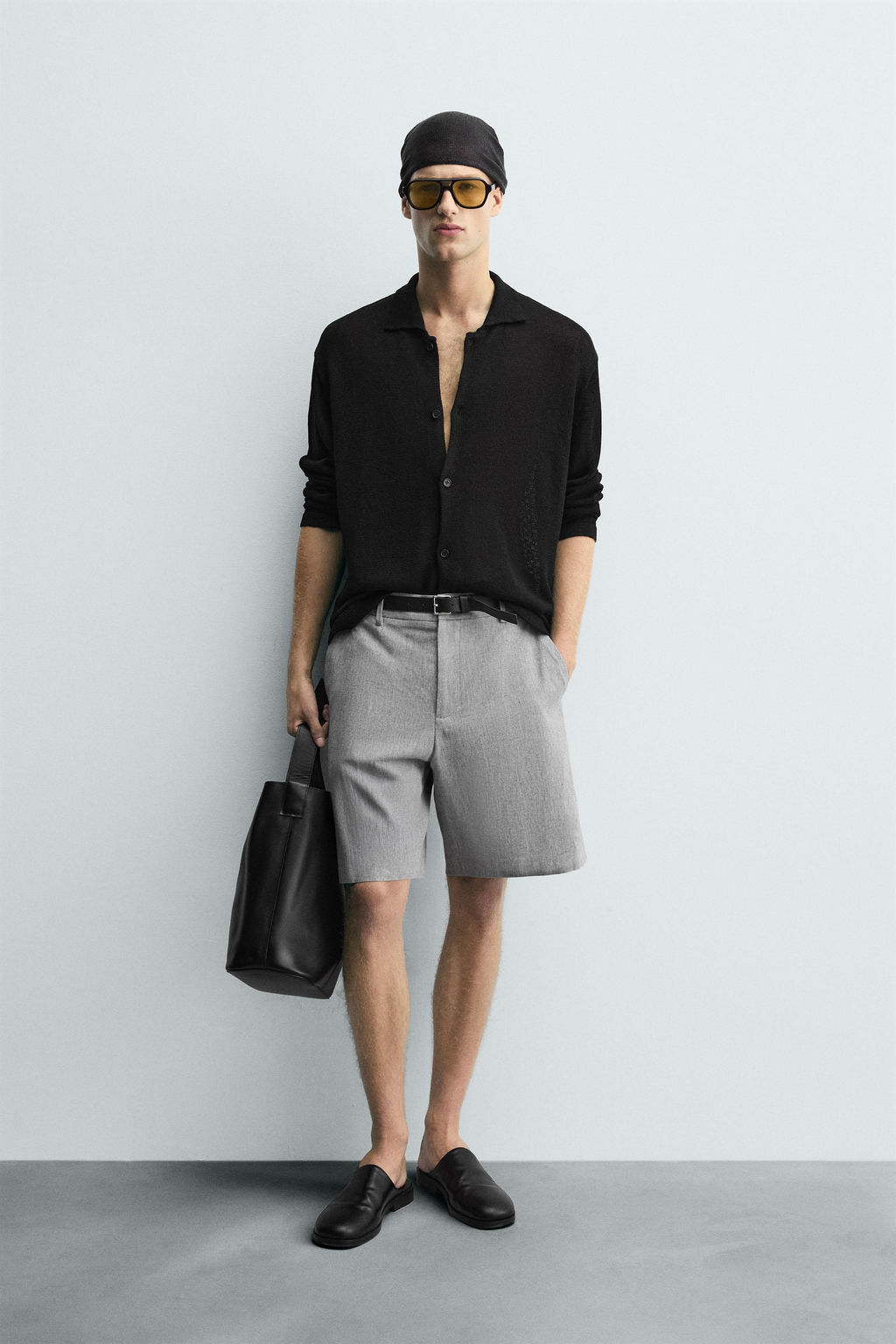 RELAXED FIT KNIT OVERSHIRT