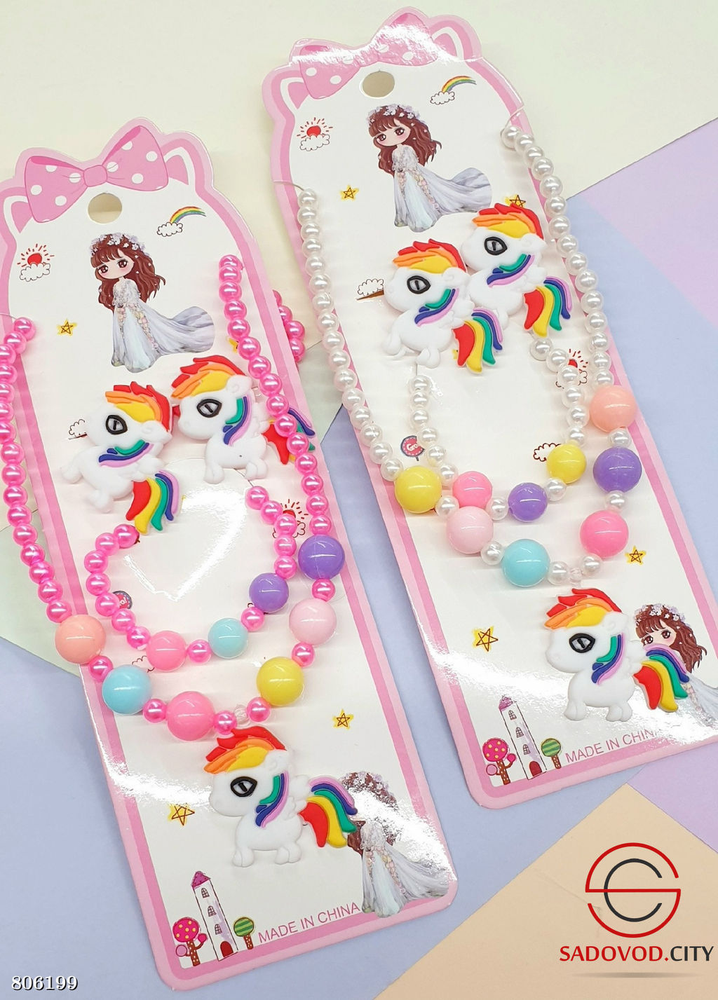 Набор детский, включает бусы, браслет и 2 заколки. - Bruno фото 7