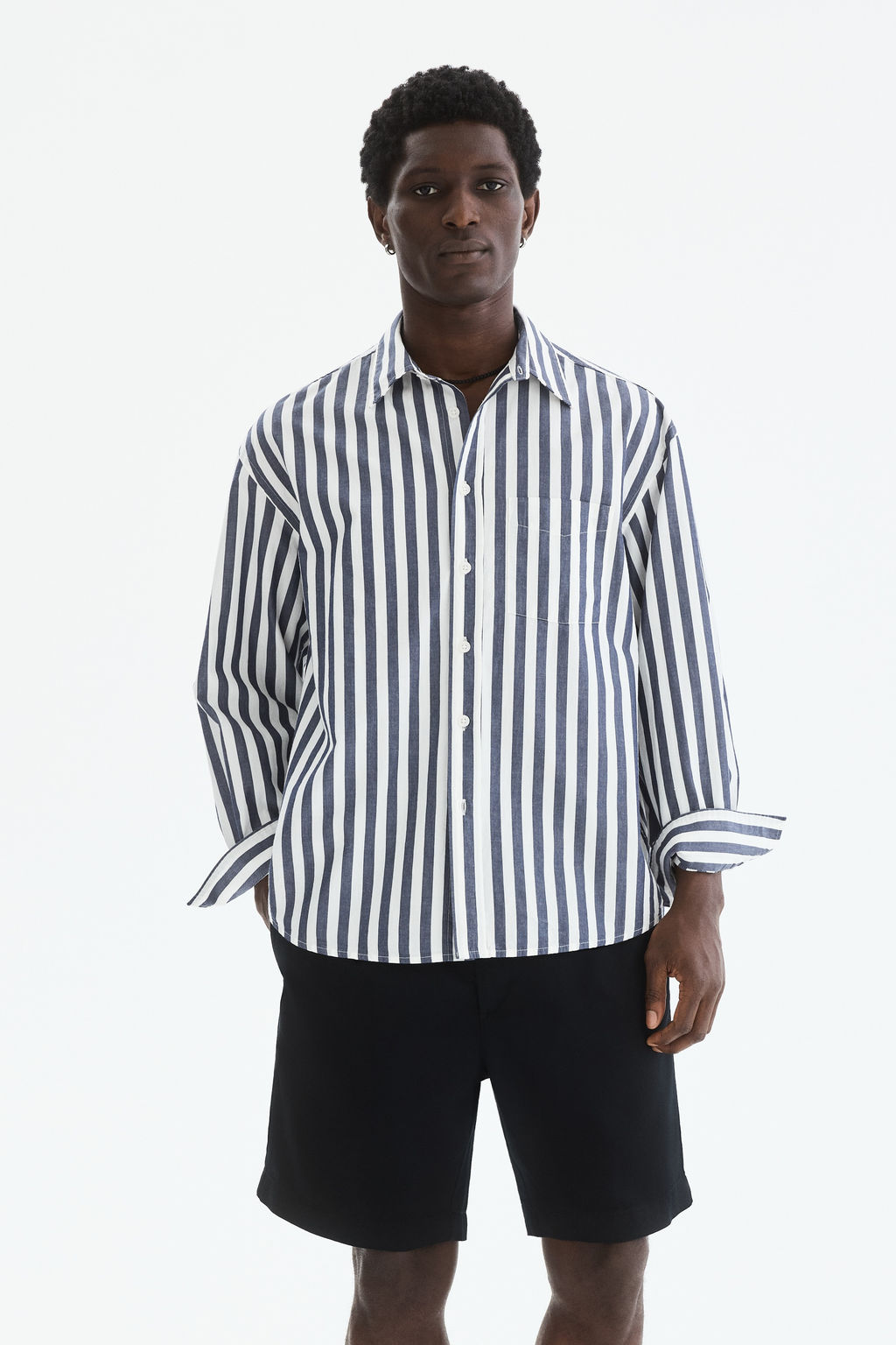 Pantal?n corto en mezcla de lino Relaxed Fit - H&m фото 9