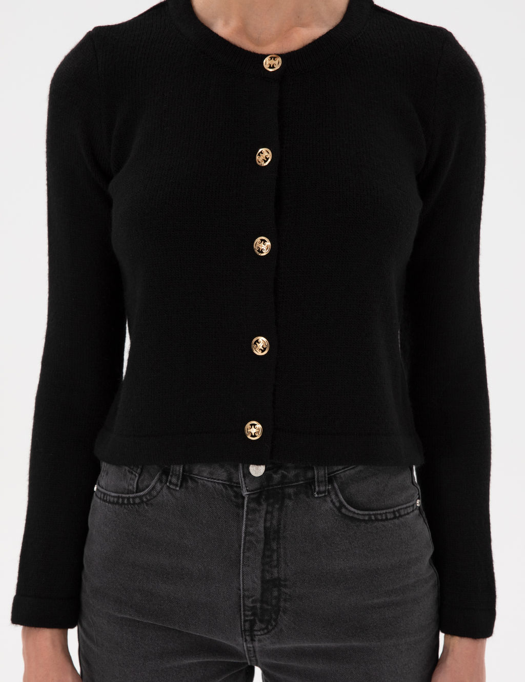 Siyah Crop Top Triko H_rka