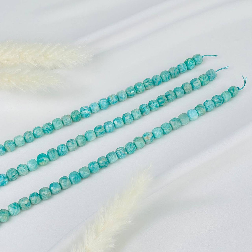 Бусины для украшений из Амазонита (42 бусины) 38 см