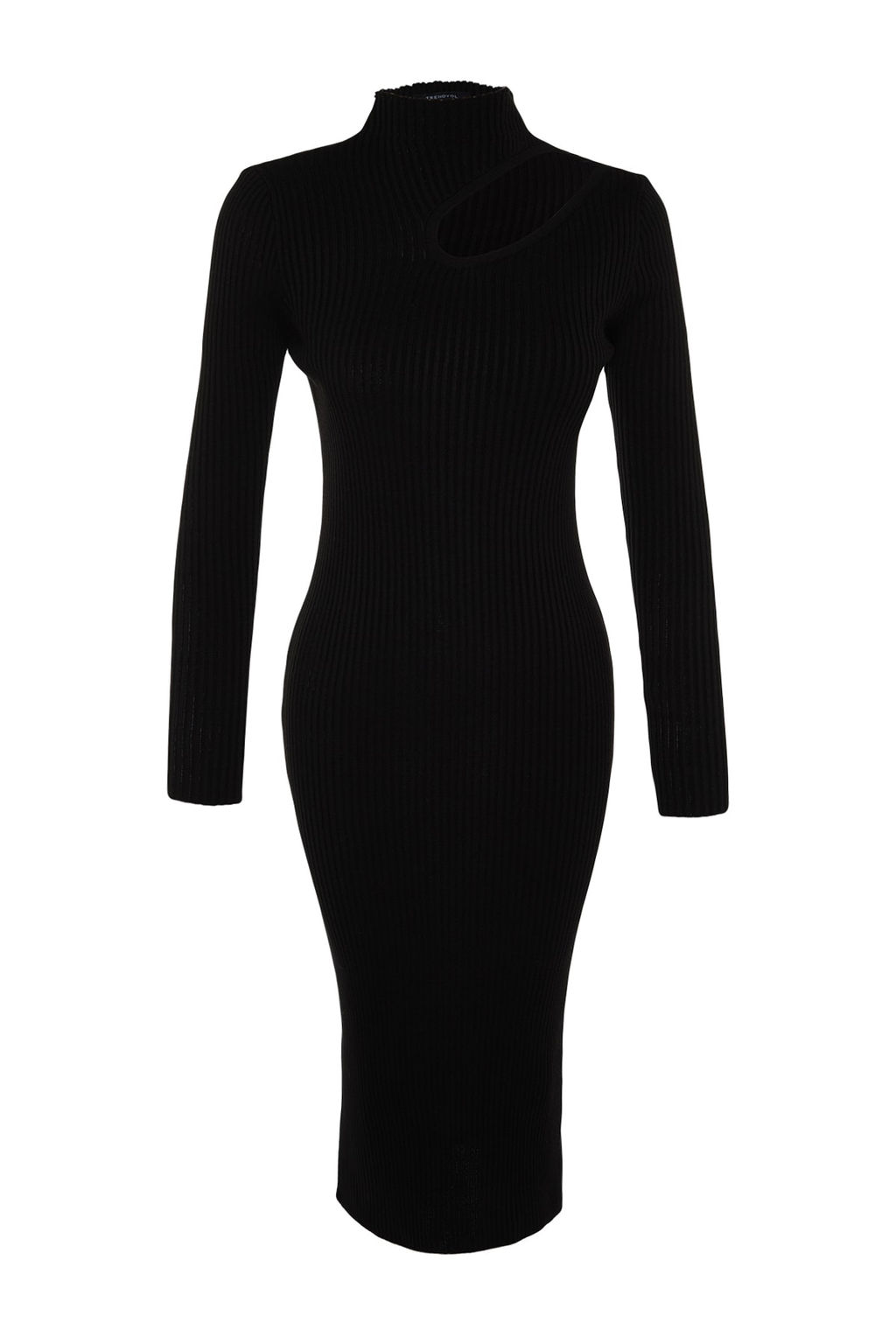 TRENDYOLMILLA Murdum Midi Triko Cut Out/Pencere Detayl? Elbise TWOAW24EL00028  фото 7