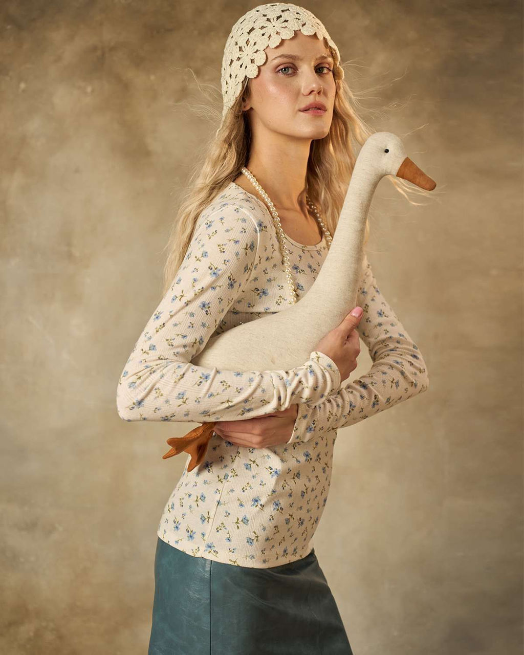 Лонгслив в мелкий цветочек 54.8 - Sahar art lab фото 5