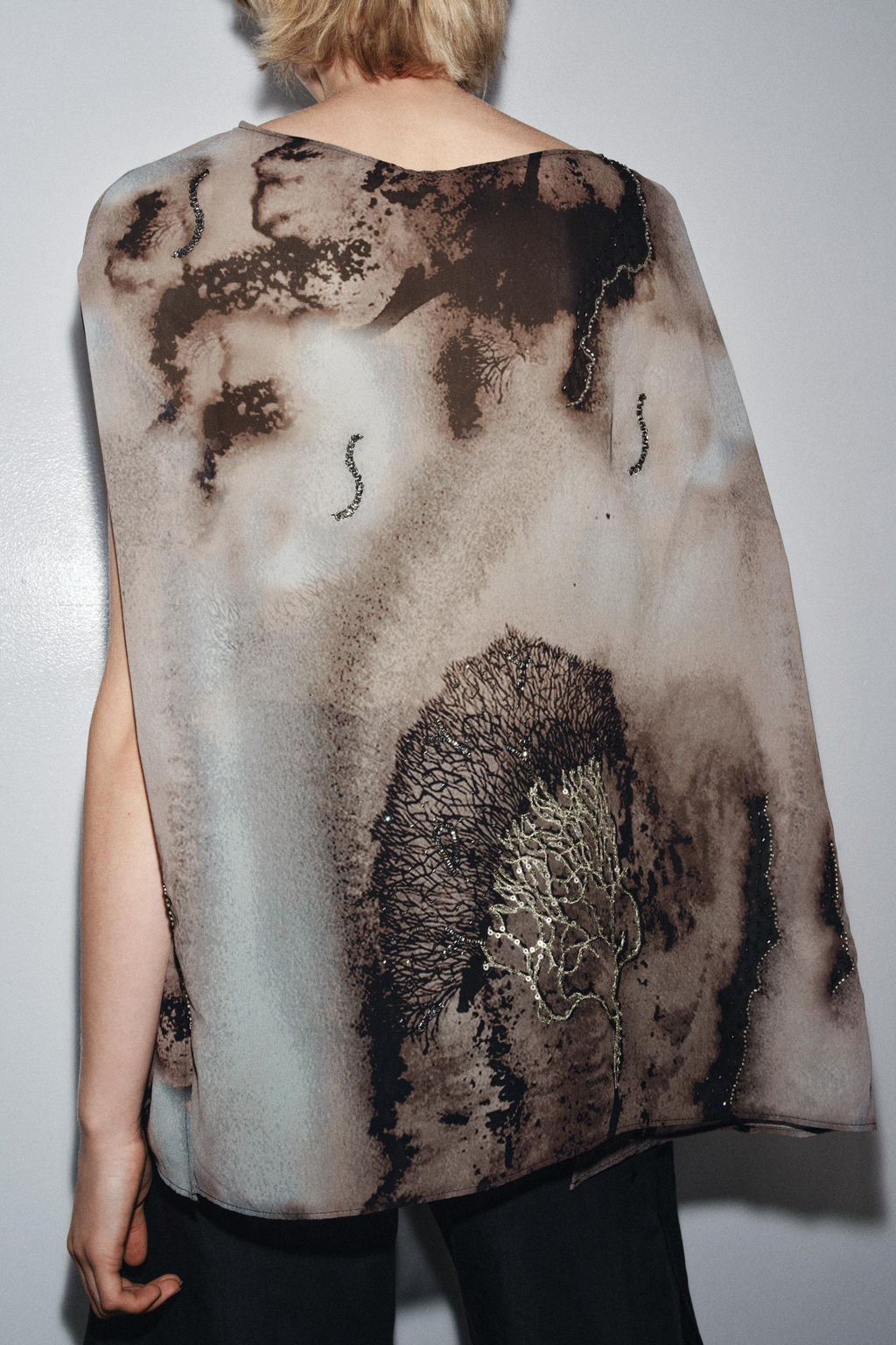 PRINTED BEADED TOP - Zara фото 3
