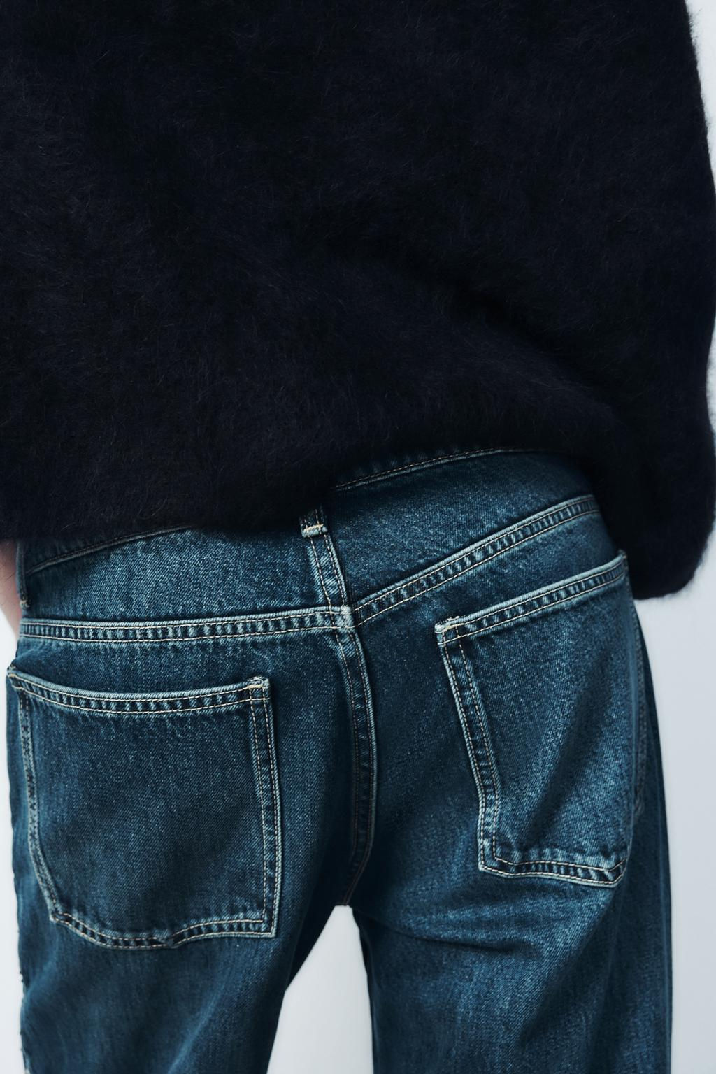 TRF RELAXED OVERSIZE RHINESTONE MID-WAIST JEANS - Zara фото 6