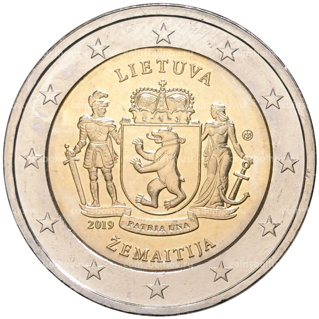 2 евро 2019 года Литва  Литовские этнографические регионы  Жемайтия