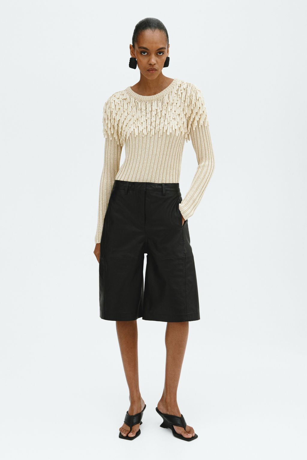 Top en punto acanalado con flecos - H&m фото 2