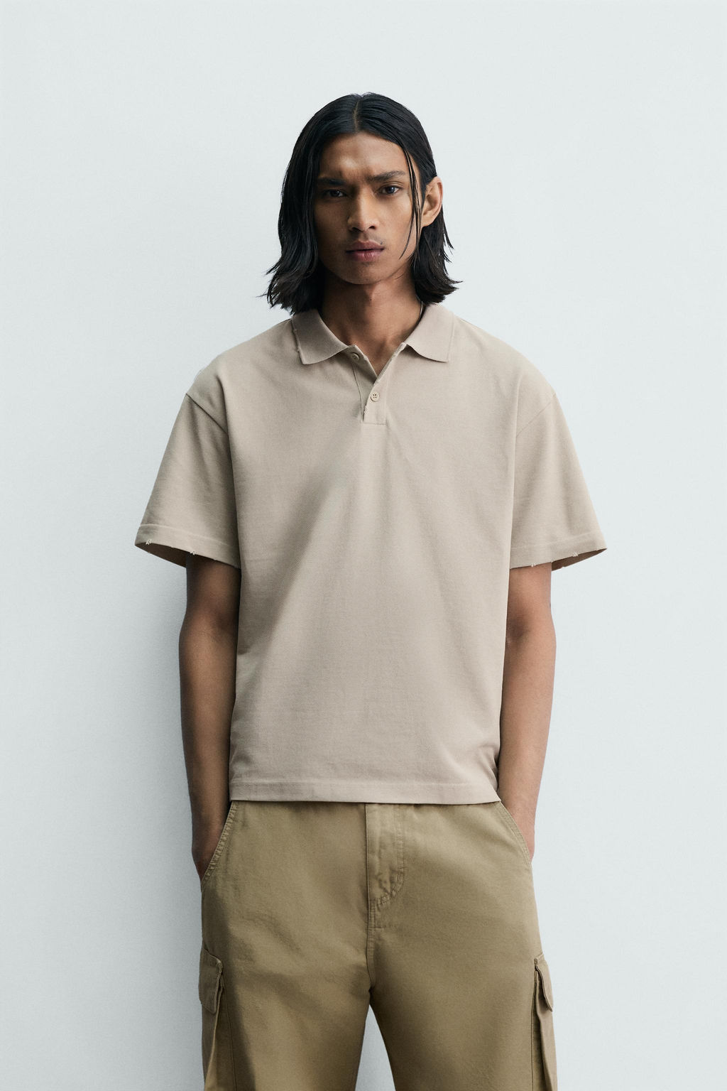 POLO RELAXED FIT LAVADO / Crudo - Zara фото 2