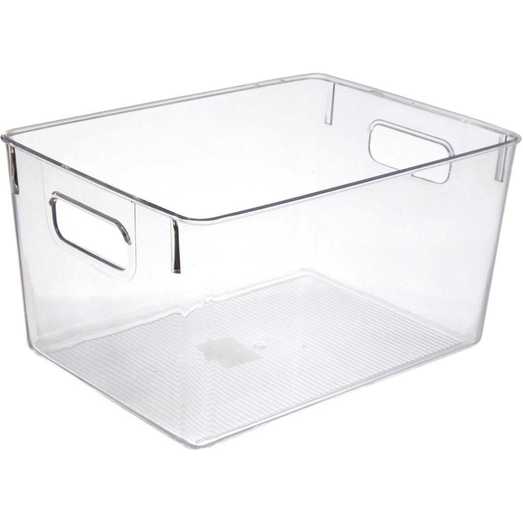 Органайзер для хранения с ручками "ФЛАТТО", прозрачный, 28.5*21*15.3см