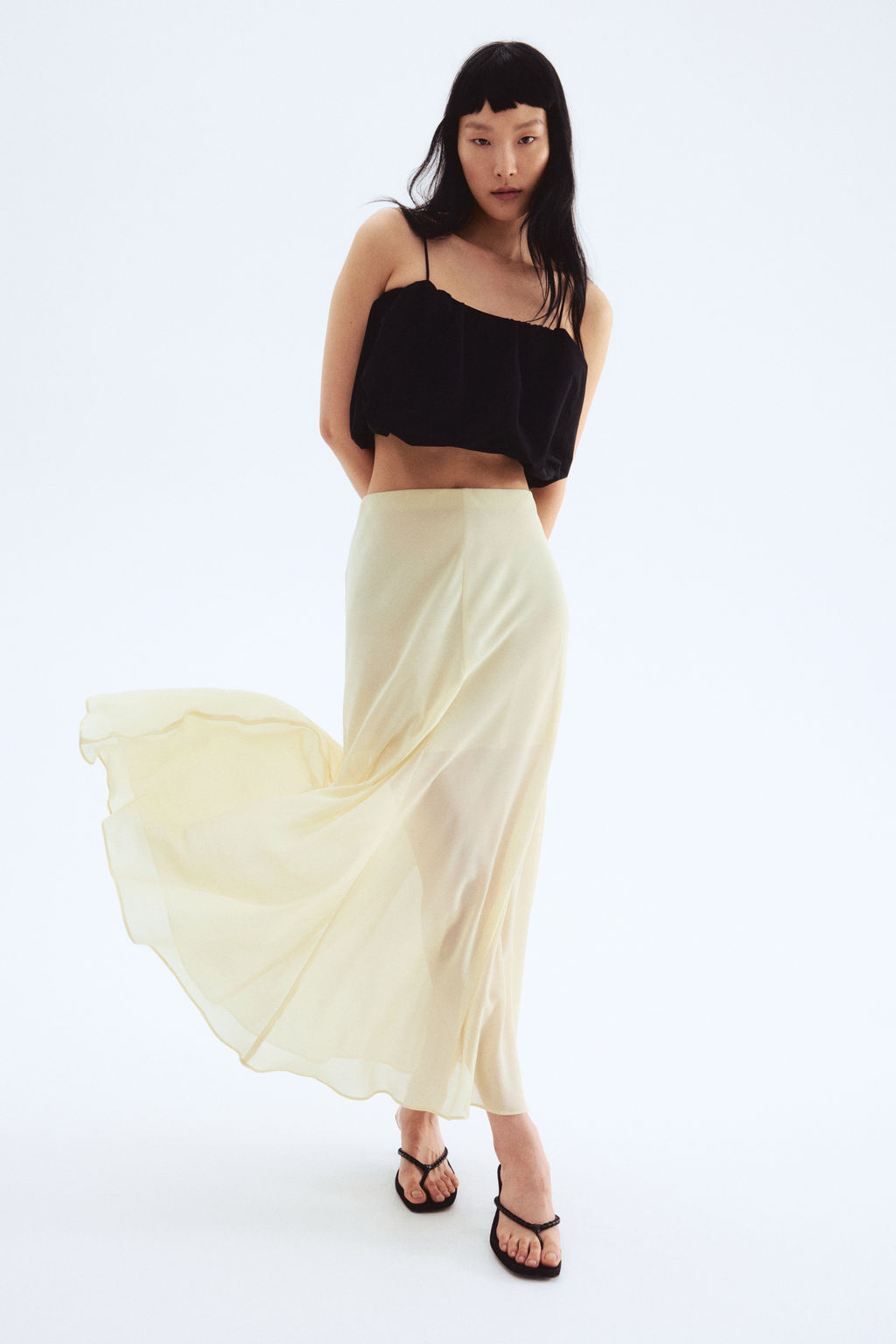 Maxifalda de gasa - H&m фото 2