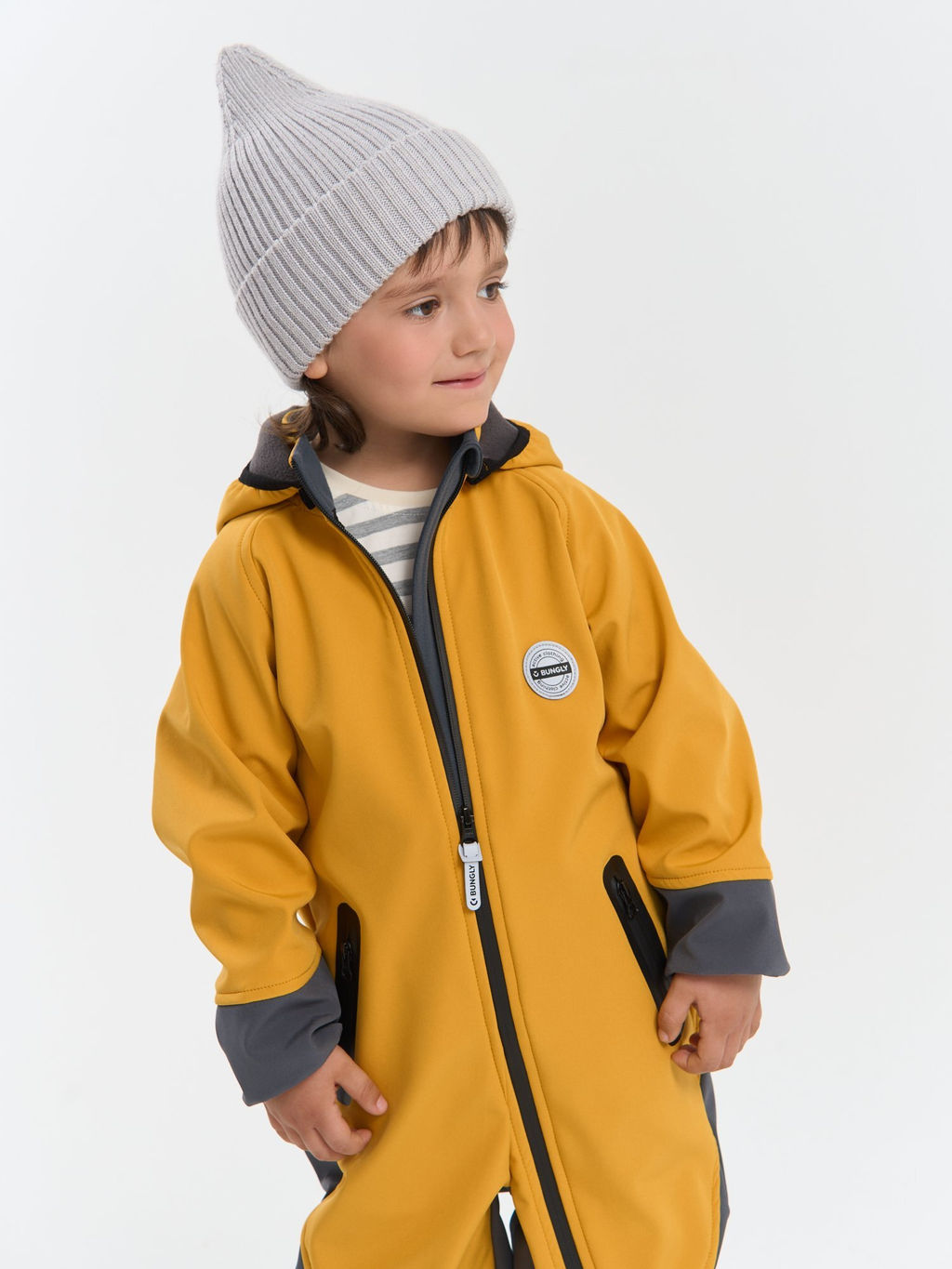 Комбинезон Softshell демисезонный Горчица - Bungly фото 13