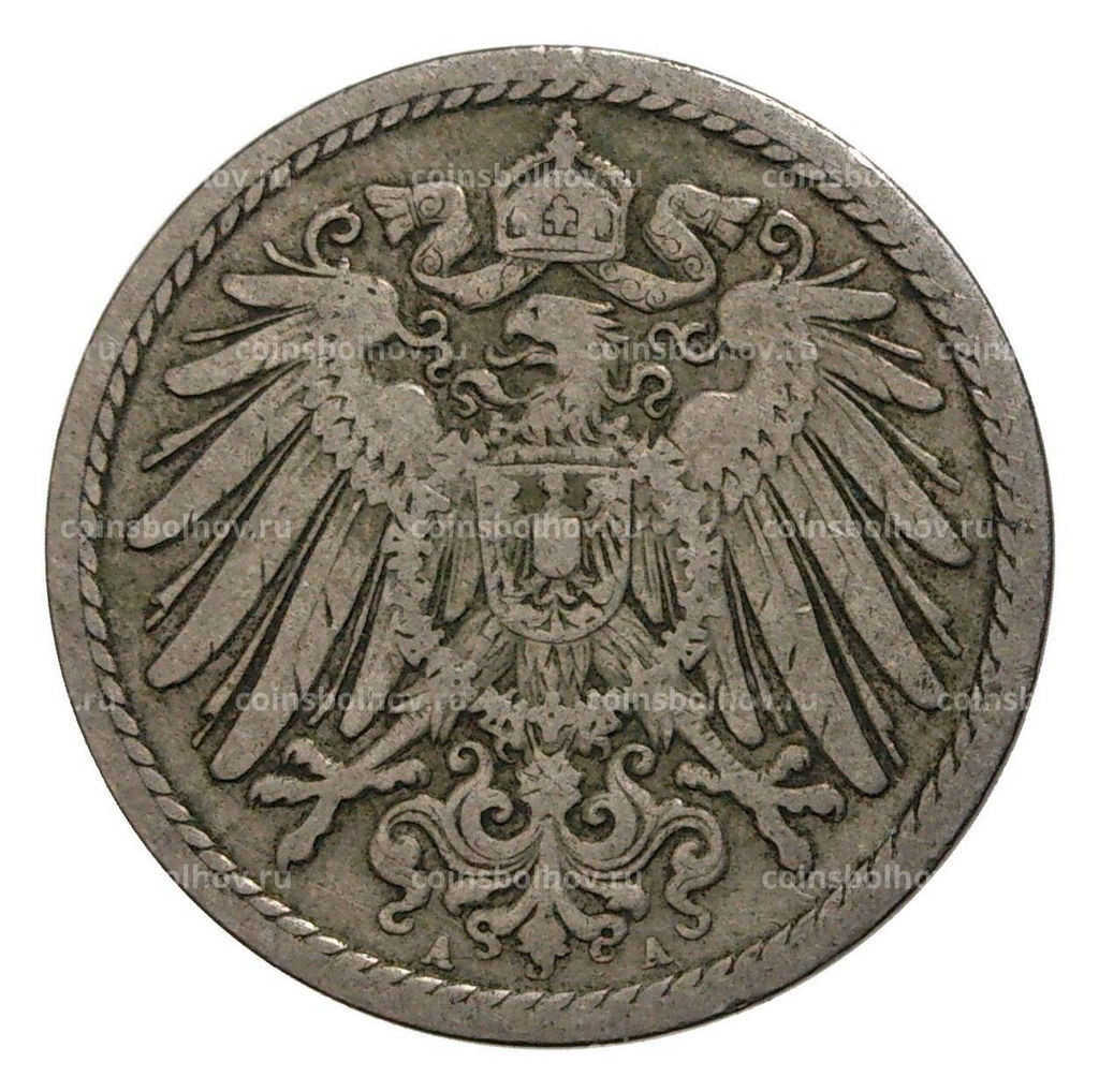 Монета 5 пфеннигов 1894 года А Германия