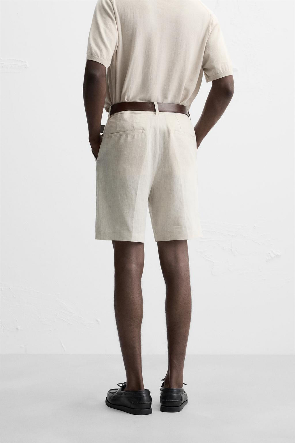 100% LINEN BERMUDA SHORTS - Zara фото 39