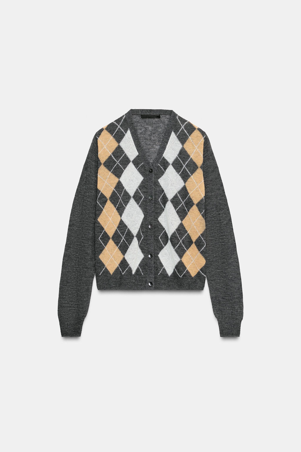 ARGYLE KNIT CARDIGAN - Zara фото 5