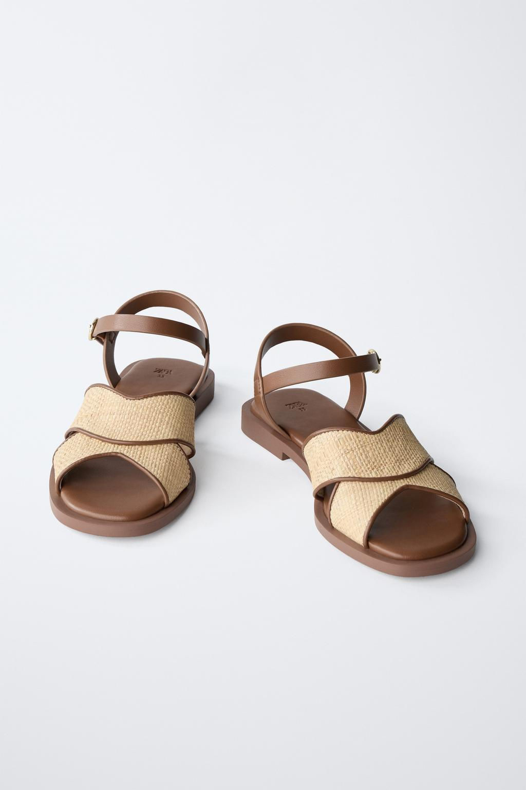 RAFFIA-EFFECT SANDALS - Zara фото 3