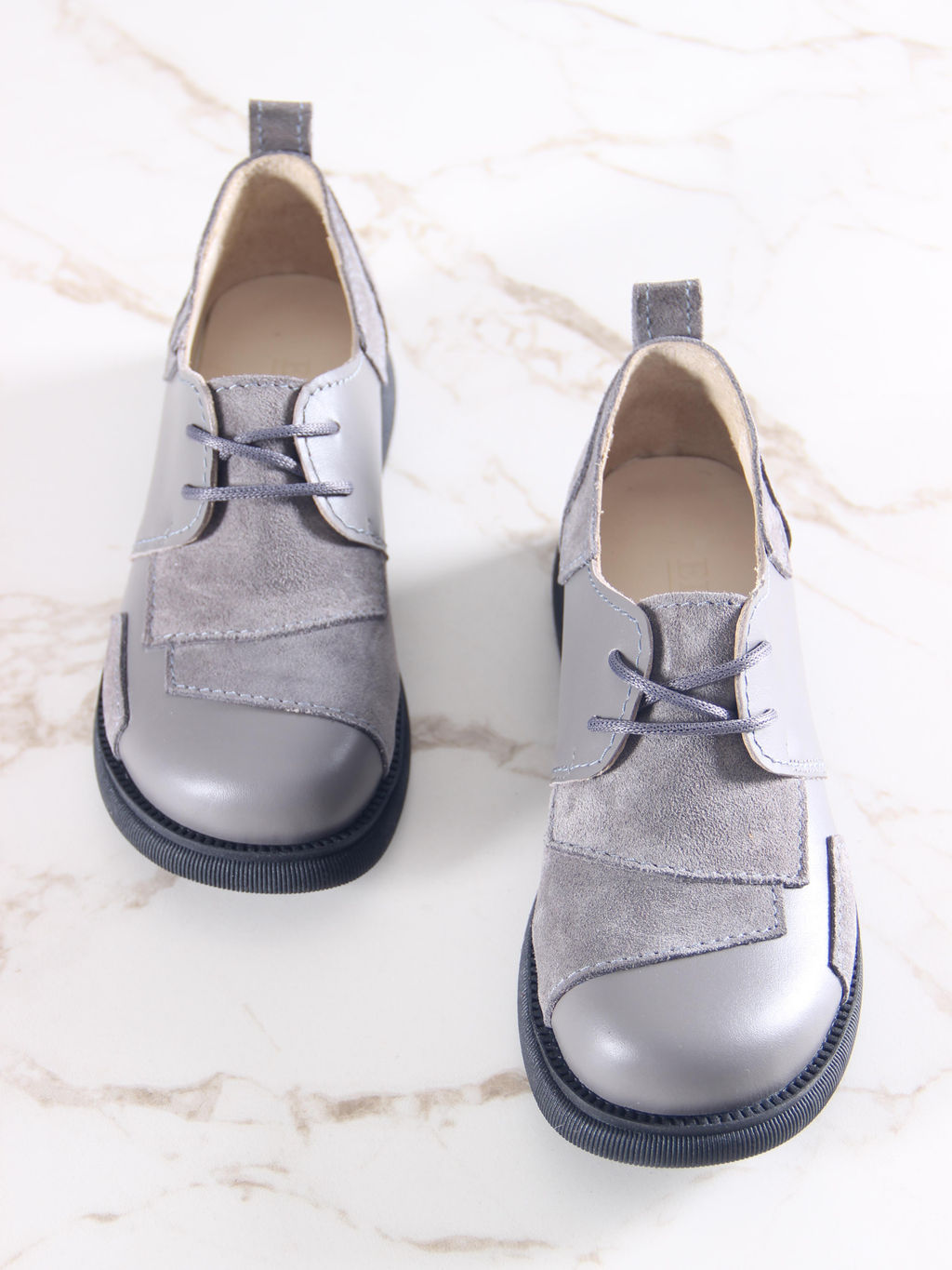 Полуботинки туфли EDART 205.патриция bl. Серый замок замша+серый игуана фото 25