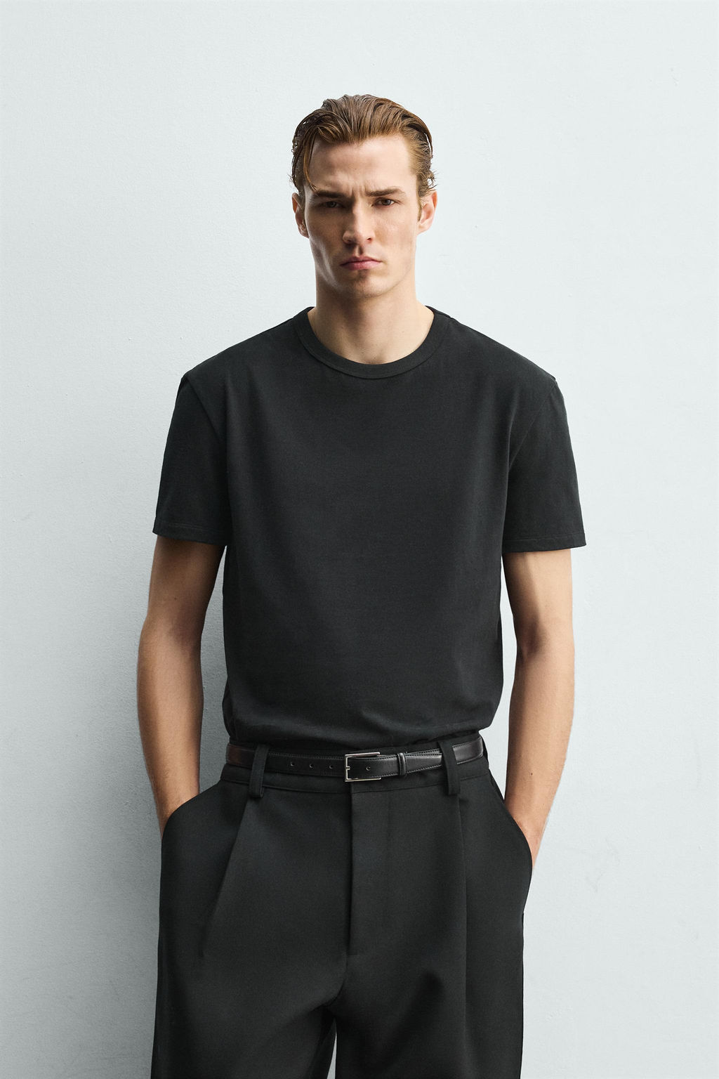 CAMISETA SOFT RELAXED FIT / Negro - Zara фото 2