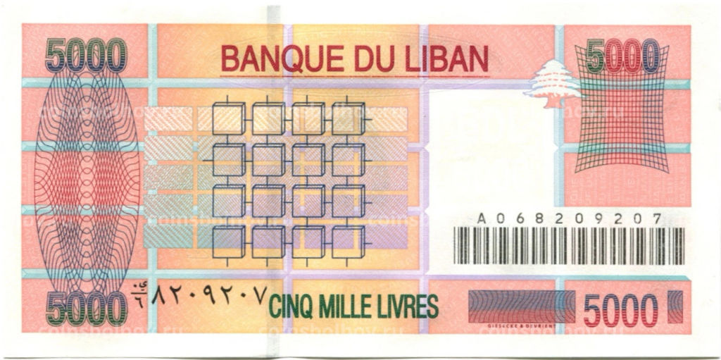 5000 ливров 2001 года Ливан