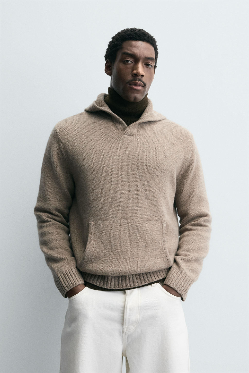 100% WOOL HOODIE JUMPER - Zara фото 2