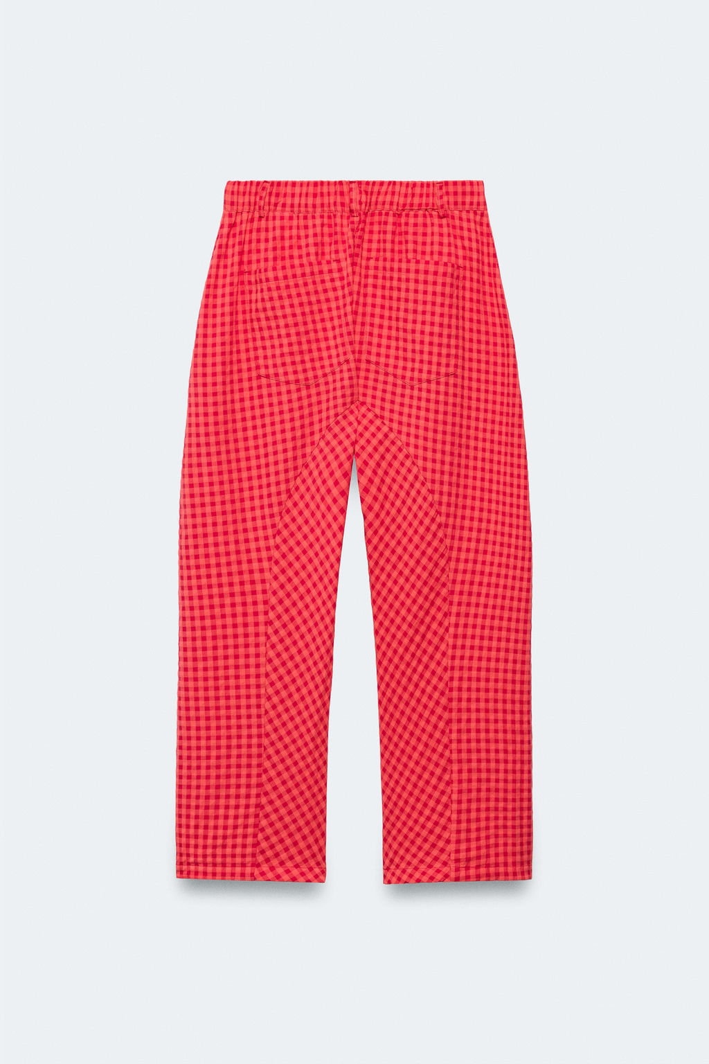 PANTAL?N CARROT VICHY LIMITED EDITION / Rojo / Coral - Zara фото 5