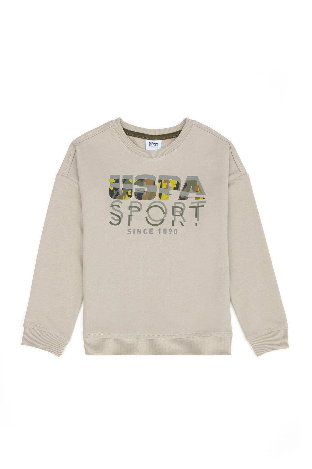 U. S. Polo Assn / Бежевый свитшот с круглым вырезом Boy для мальчиков - U.s. polo assn фото 19