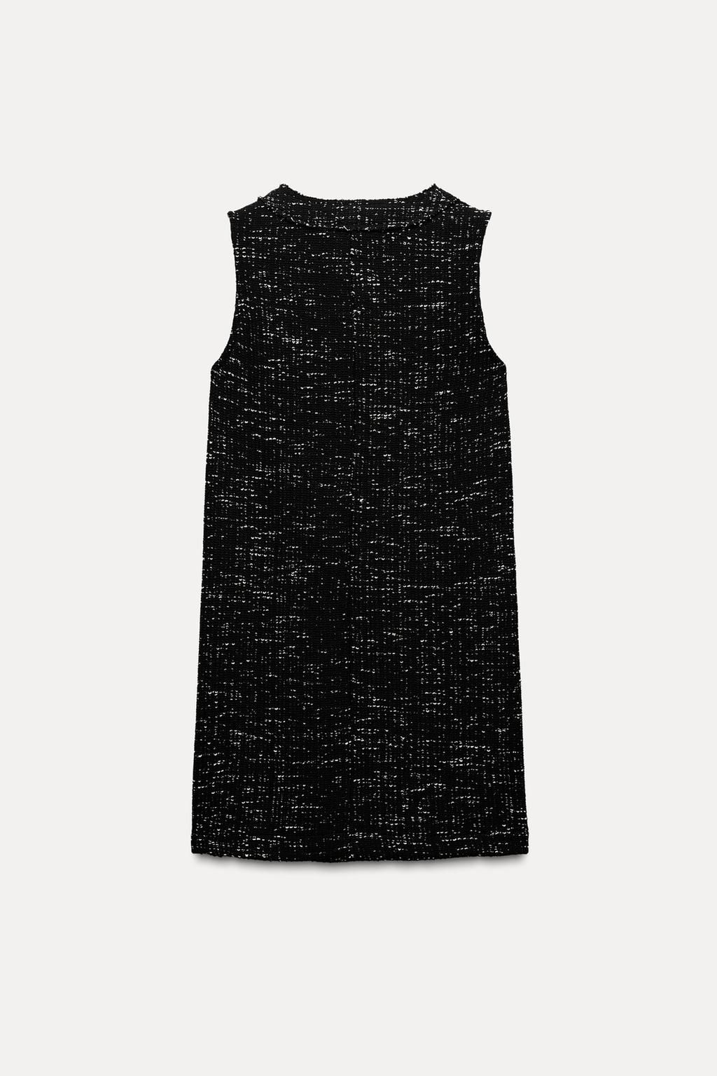SHORT TEXTURED DRESS WITH TIE - Zara фото 5