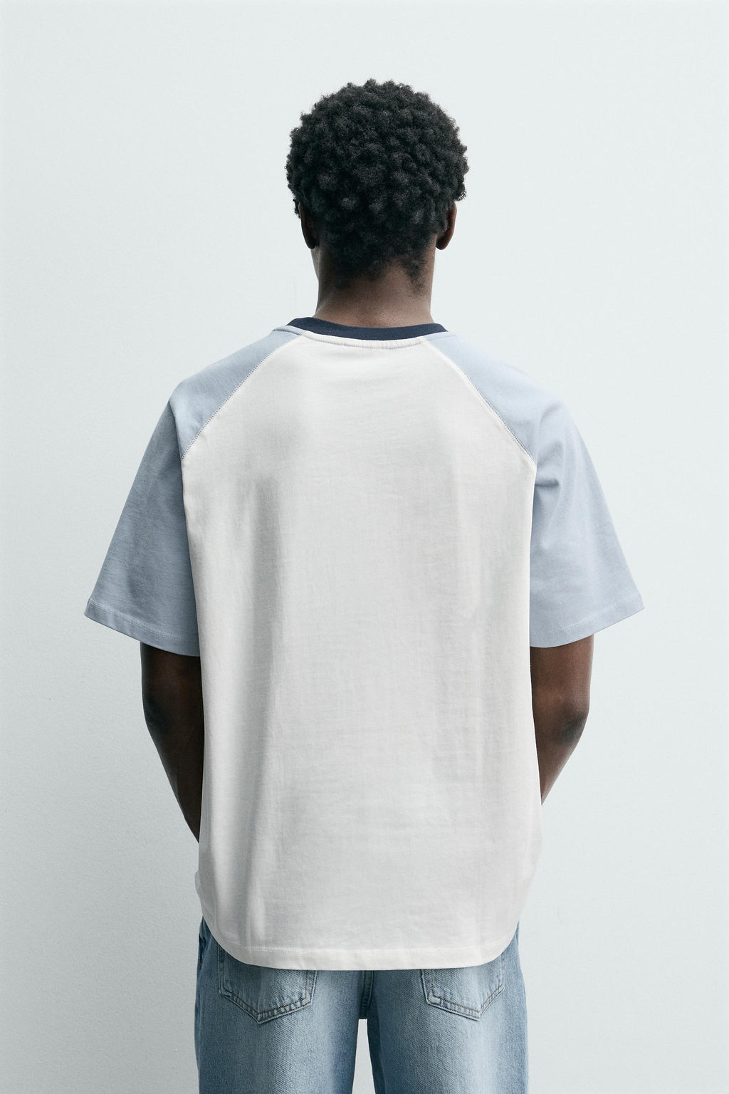 CAMISETA REGULAR FIT COLOR BLOCK / Crudo - Zara фото 3