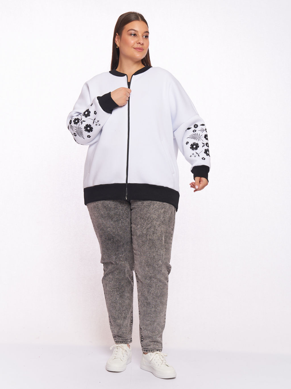 Бомбер с вышивкой GA02061WHT02 - Артесса фото 2
