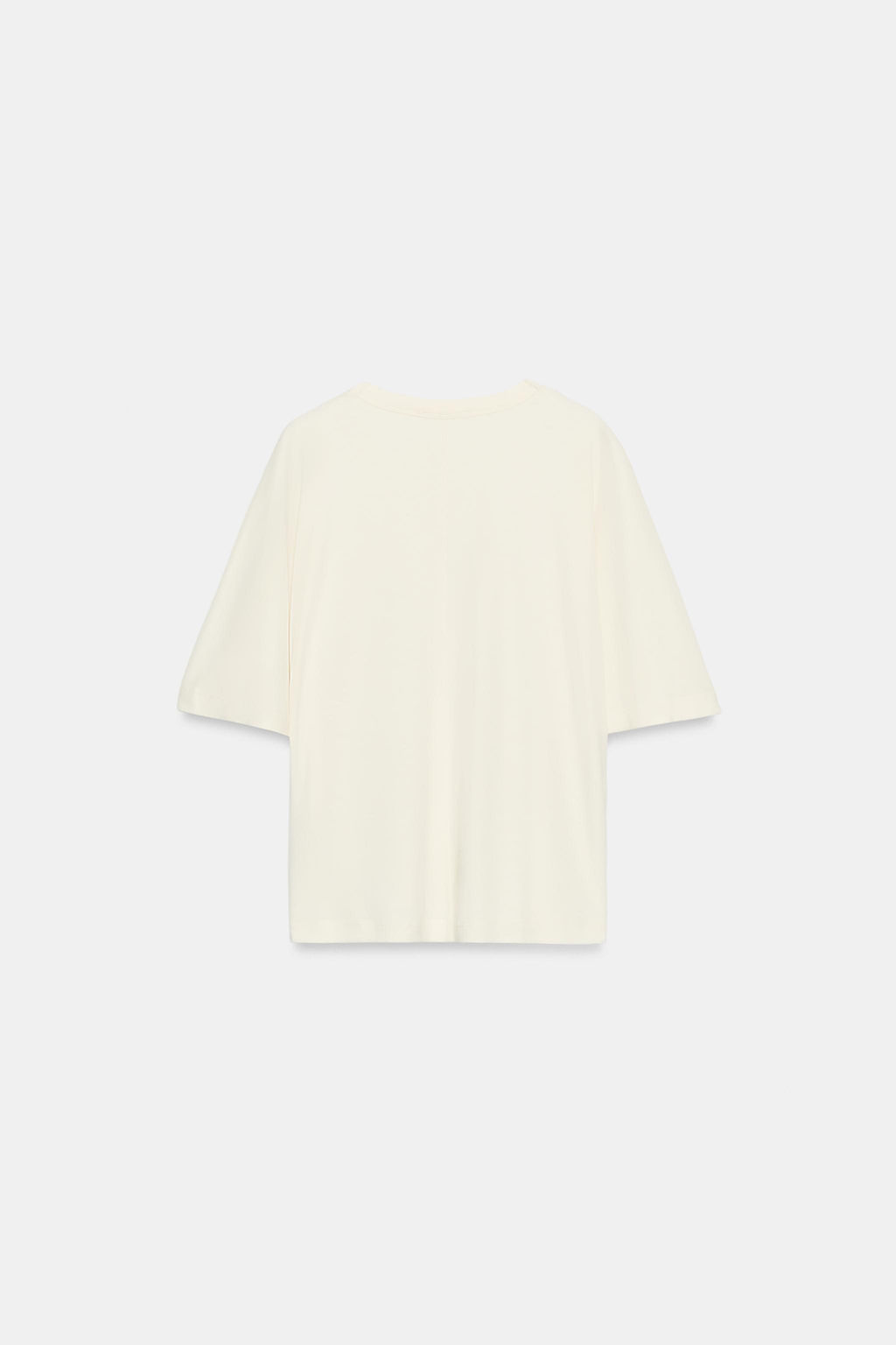 CAMISETA INTERLOCK MANGA CORTA / Blanco roto