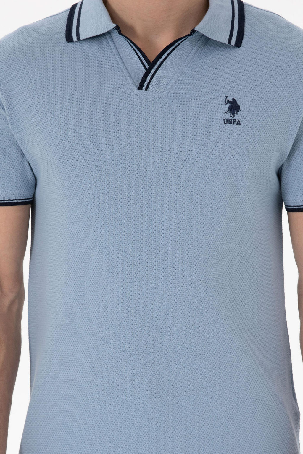 Erkek Slim Fit Polo Yaka Mavi Ti__rt Sepette S_rpriz _ndirim - U.s. polo assn фото 6
