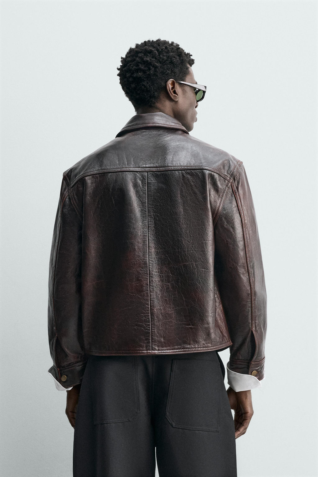 WASHED LEATHER JACKET - Zara фото 10